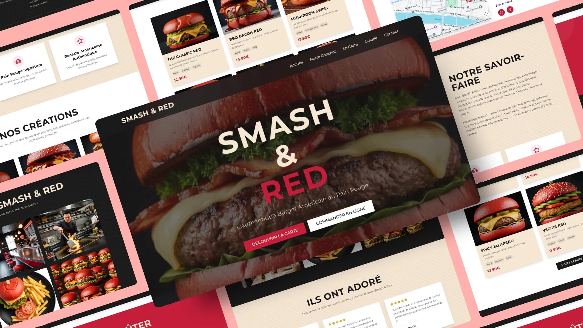Image d'illustration pour le site du restaurant Smash & Red
